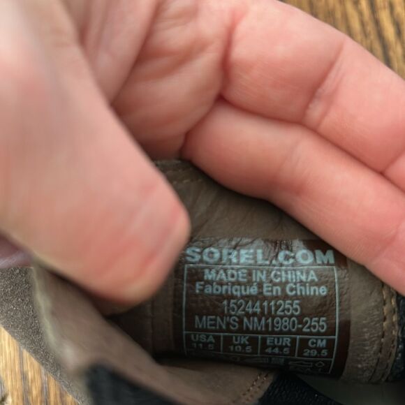 Men’s Sorel Suede Chelsea Boot Mud Size 11.5 - Picture 6 of 6